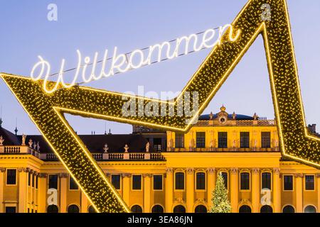 Weihnachtsmarkt, Schloss Schönbrunn, 13. Bezirk Hietzing, Wien, Österreich Stockfoto