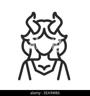 Teufelsfrau-Symbol Stock Vektor