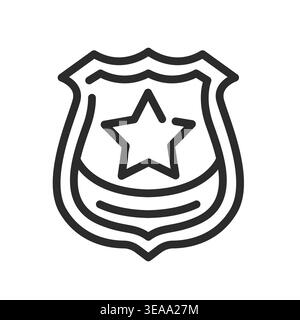 Symbol Für Polizeiabzeichen Stock Vektor