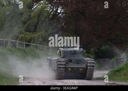 Churchill britischer Panzer aus dem Zweiten Weltkrieg Stockfoto