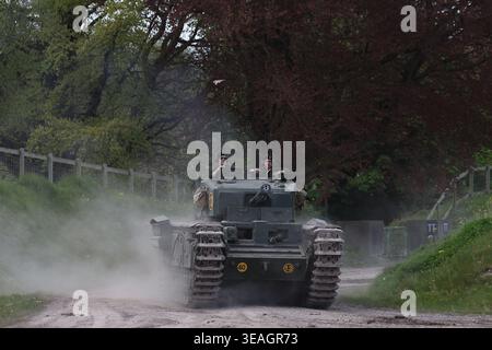 Churchill britischer Panzer aus dem Zweiten Weltkrieg Stockfoto