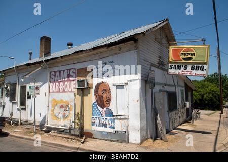 Sam's BBQ, Austin, Texas, 31. Mai 2018. (Foto: John Anderson/The Austin Chronicle) Stockfoto