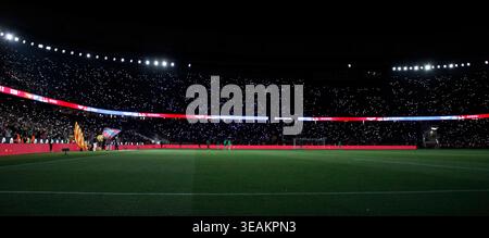 Sabadell, Barcelona, Spanien. April 2026. Barcelona Spanien 22.04.2026 Camp Nou wurde während der La Liga EA Sports zwischen FC Barcelona und Celta am 22. April 2026 in Barcelona im Camp Nou beleuchtet. (Kreditbild: © Xavi Urgeles/ZUMA Press Wire) NUR REDAKTIONELLE VERWENDUNG! Nicht für kommerzielle ZWECKE! Stockfoto