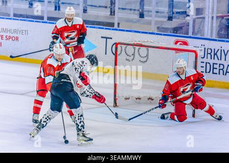 Spiel Der Türkei Ice Hokey Super League Stockfoto