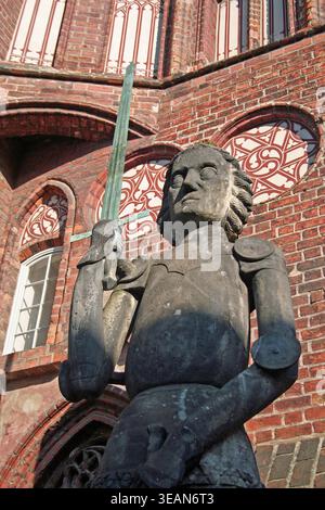 brandenburg, roland Statue, Brandenburger, roland Statuen Stockfoto