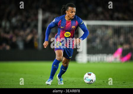 Barcelona, Espagne. April 2026. Jules KOUNDE aus Barcelona während des spanischen Meisterschaftsspiels der LaLiga zwischen FC Barcelona und RC Celta am 22. April 2026 im Camp Nou Stadion in Barcelona, Spanien - Foto Sergio Ros/Matthieu Mirville/DPPI Credit: DPPI Media/Alamy Live News Stockfoto