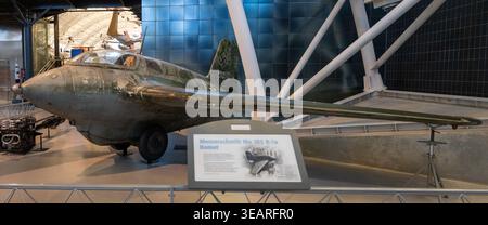 Chantilly, VA - 24. Juni: Messerschmitt ME 163 Komet-Raketenflugzeug im Steven F. Udvar-Hazy Center in Chantilly, Virg Stockfoto
