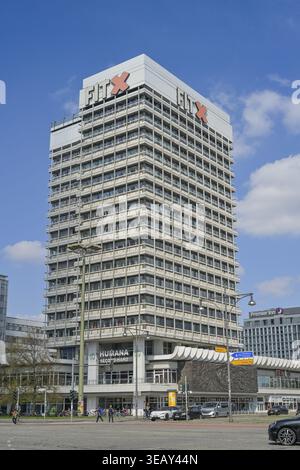 Haus der Reise HDR, Denkmal Alexanderplatz, Alexanderstraße, Mitte, Berlin, Deutschland Stockfoto