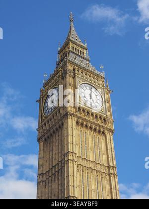 Big Ben in den Häusern des Parlaments aka Westminster Palace in London, Großbritannien Stockfoto