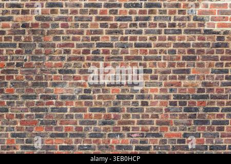 Rote Ziegelwand für den Hintergrund, Vollrahmen Stockfoto