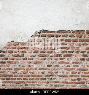Gips, Ziegelwände, Gips, Ziegelwände Stockfoto