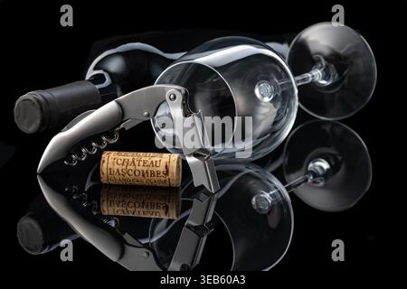 Wein, Korken, Korkenzieher, Weine, Korken, Korkenzieher Stockfoto