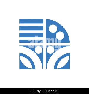 Modernes, Geometrisches, Kreisförmiges Logo Stock Vektor