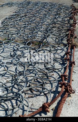 Anti-Torpedonetz im Lyness Naval Museum, Orkney Isles Stockfoto