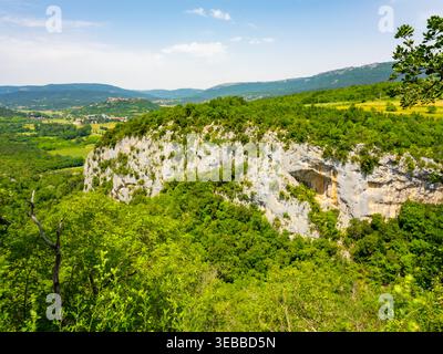 Wanderweg der sieben Wasserfälle (Staza 7 slapova) in Buzet, Istrien, Kroatien, Europa Stockfoto