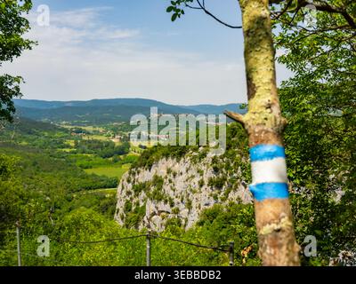 Wanderweg der sieben Wasserfälle (Staza 7 slapova) in Buzet, Istrien, Kroatien, Europa Stockfoto