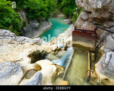 Wanderweg Kotli 7 Wasserfälle (Staza 7 slapova) in Buzet, Istrien, Kroatien, Europa Stockfoto