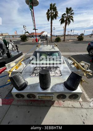 Alien Fresh Jerky ROAD ATTRACTION, Alien Show 8. Juni 2021 in Baker California. Foto: Jennifer Graylock-Alamy 917-519-7666 Stockfoto