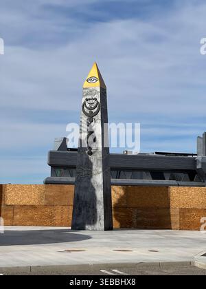 Alien Fresh Jerky ROAD ATTRACTION, Alien Show 8. Juni 2021 in Baker California. Foto: Jennifer Graylock-Alamy 917-519-7666 Stockfoto