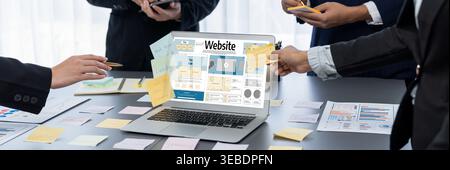 Website-Design-Software bietet schnelle Vorlagen für Online-Einzelhandel und E-Commerce Stockfoto