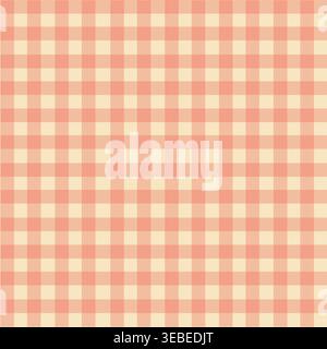 Nahtloses Vichy-Gingham-Muster: Klassische karierte Stoffstruktur, geometrischer Vektor-Hintergrund Stock Vektor