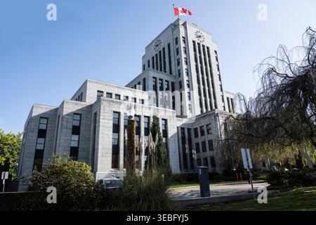 Rathaus von Vancouver an der West 12th Avenue in Vancouver, British Columbia, Kanada Stockfoto