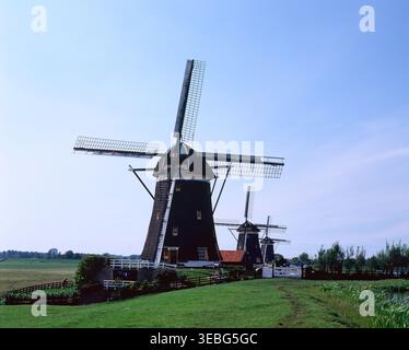 Niederlande. In Der Nähe Von Amsterdam. Zaandam. Windmühlen Von Zaanse Schans. Stockfoto