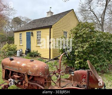 Antikes Cape Cod Haus in Brewster, Massachusetts Stockfoto