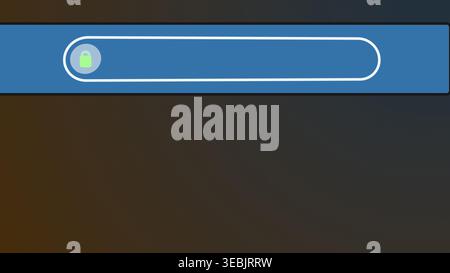 Minimale Browseradressleiste mit Schlosssymbol auf blauem Hintergrund für sichere Verbindung, HTTPS-Browsing, Webnavigation und sichere Internetnutzung Stockfoto