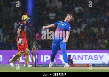 Neu-Delhi, Delhi, Indien. April 2026. Kyle Jamieson von Delhi Capitals während Delhi Capitals vs Royal Challengers Bengaluru, 39. Match, Indian Premier League 2026 im Arun Jaitley Stadium, New Delhi, Indien am 27. April 2026. (Kreditbild: © Avijit das/ZUMA Press Wire) NUR REDAKTIONELLE VERWENDUNG! Nicht für kommerzielle ZWECKE! Quelle: ZUMA Press, Inc./Alamy Live News Stockfoto