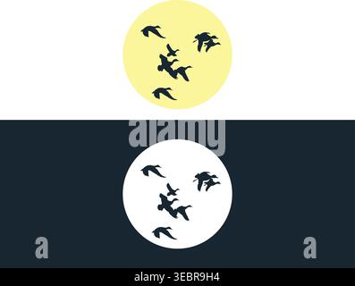 Fliegende Vögel Silhouette Stock Vektor