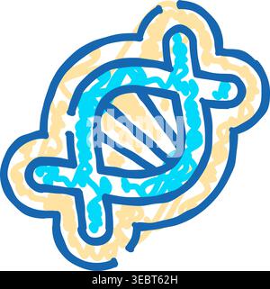 DNA-Helix-Molekül-Symbol zur Darstellung der genetischen Forschung Stock Vektor