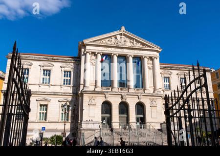 Frankreich, Nizza, Le Palais de Justice, Gerichtsgebäude in Nizza Stockfoto