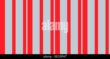 Rotes Muster mit vertikalem Streifen. Nahtloser Hintergrund für Winterferien. Zuckerrohr-Textur, Muster mit roten Linien. Stock Vektor