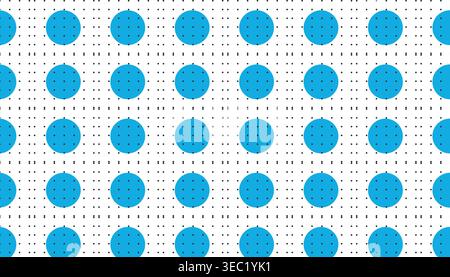 Sich wiederholendes blaues Punktmuster auf hellem Hintergrund, ideal für Textil-, Tapeten- und Grafikdesign. Stock Vektor