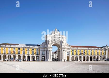 Der große Platz von Terreiro do paco in lissabon portugal Stockfoto