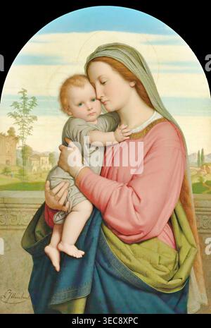 Franz Ittenbach – Mater Christi (1874), Öl auf Leinwand. Religiöse Malerei der Nazarener mit idealisierter Frömmigkeit und sanfter Hingabe | ArchiVerse: Religiöse Kunst Stockfoto