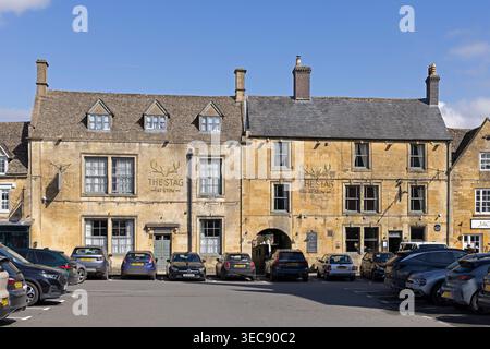 Houses, The Mog at Stow, Cotswold Stone, Stow-on-the-Wold, The Cotswolds, England, Großbritannien Stockfoto