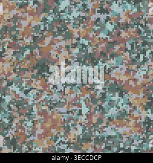 Hintergrund mit nahtlosem Muster in Pastellbeige und Teal Blue. Stock Vektor