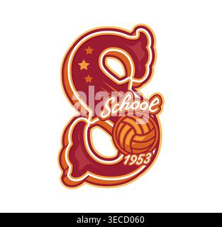 Varsity Sport Team Club Patch Stock Vektor