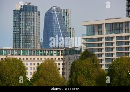 Skyline Von London, Southbank Stockfoto