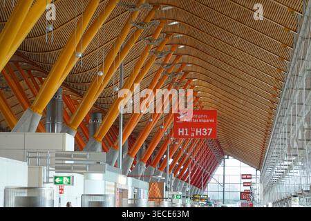 Madrid, Flughafen Adolfo Suárez Madrid-Barajas // Madrid, Aerport Adolfo Suárez Madrid-Barajas Stockfoto