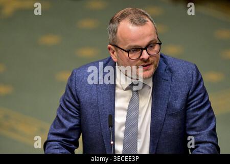 Brüssel, Belgien April 2026 30. Energieminister Mathieu Bihet im Rahmen einer Plenartagung der Kammer im Bundesparlament in Brüssel am Donnerstag, den 30. April 2026. BELGA FOTO DIRK WAEM Credit: Belga News Agency/Alamy Live News Stockfoto