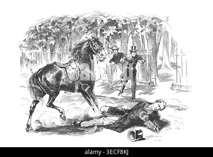 Tödlicher Unfall von Sir Robert Peel, 29. Juni 1850 Stockfoto