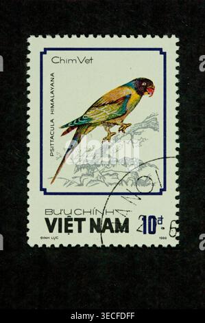 Briefmarken mit Vögeln Stockfoto