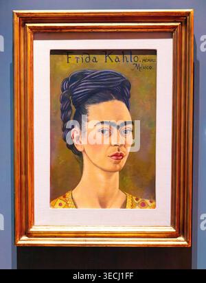 Frida Kahlo Autorretrato (Selbstportrato), 1941, Öl auf Masonit, Gelman Collection, mexikanische Selbstporträtmalerei Stockfoto