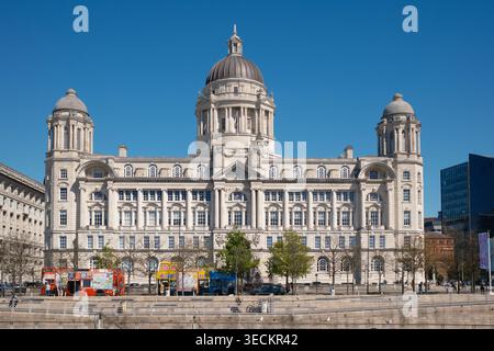 Das Gebäude des Hafens Liverpool am Pier Head von Liverpool Stockfoto
