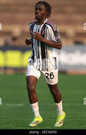 Mailand, Italien. April 2026. Josue Grelaud von Juventus beim Finale der Atalanta U20 gegen Juventus U20 Primavera Coppa Italia in der Arena Civica Gianni Brera, Mailand. Der Bildnachweis sollte lauten: Jonathan Moscrop/Sportimage Credit: Sportimage Ltd/Alamy Live News Stockfoto