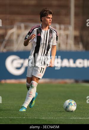 Mailand, Italien. April 2026. Francesco Leone of Juventus beim Finale der Atalanta U20 gegen Juventus U20 Primavera Coppa Italia in der Arena Civica Gianni Brera, Mailand. Der Bildnachweis sollte lauten: Jonathan Moscrop/Sportimage Credit: Sportimage Ltd/Alamy Live News Stockfoto