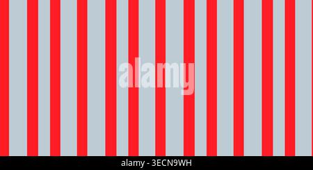 Rotes Muster mit vertikalem Streifen. Nahtloser Hintergrund für Winterferien. Zuckerrohr-Textur, Muster mit roten Linien. Stock Vektor